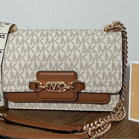 Michael Kors Cream and Brown Crossbody Bag - Picture 5 of 8